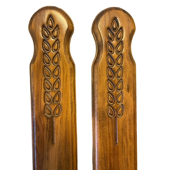 Mid Cetury Wooden Candle Sconces - Picture 2 of 3